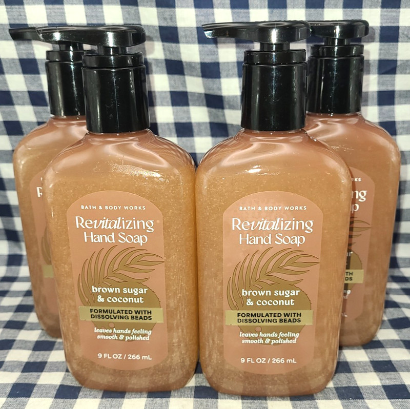 4-Pack NEW Brown Sugar & Coconut Revitalizing Hand Soap 9 oz Bath & Body Works
