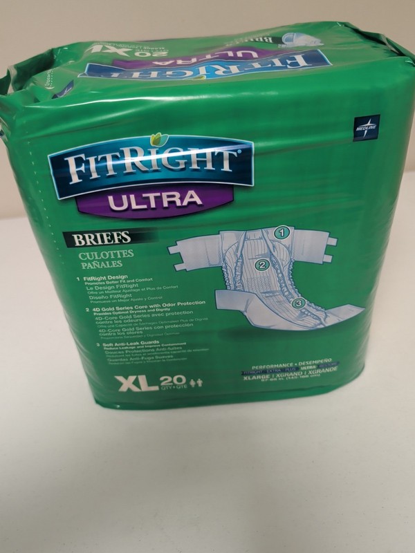 FitRight Heavy Absorbency Adult Diapers, L/XL/2XL, 20 Count, Leak Protection gallery