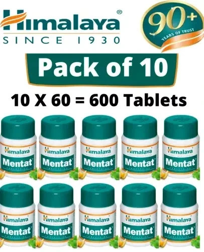 10 X Himalaya MENTAT 60 Tablets Each BEST PRICE