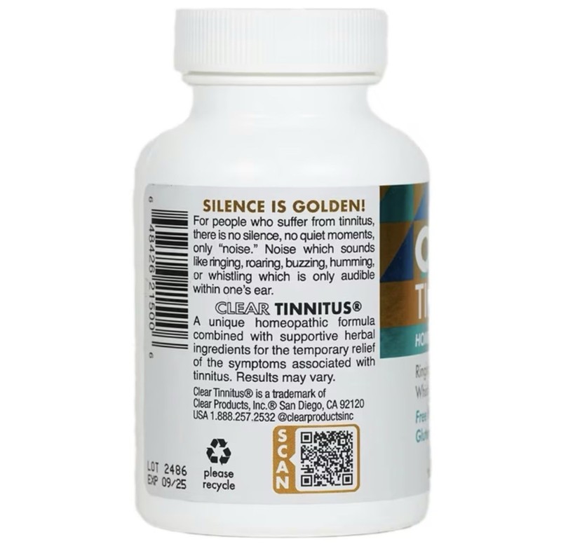 Clear Products Clear Tinnitus Dietary Supplement (60 Capsules) EXP 11/2028 gallery