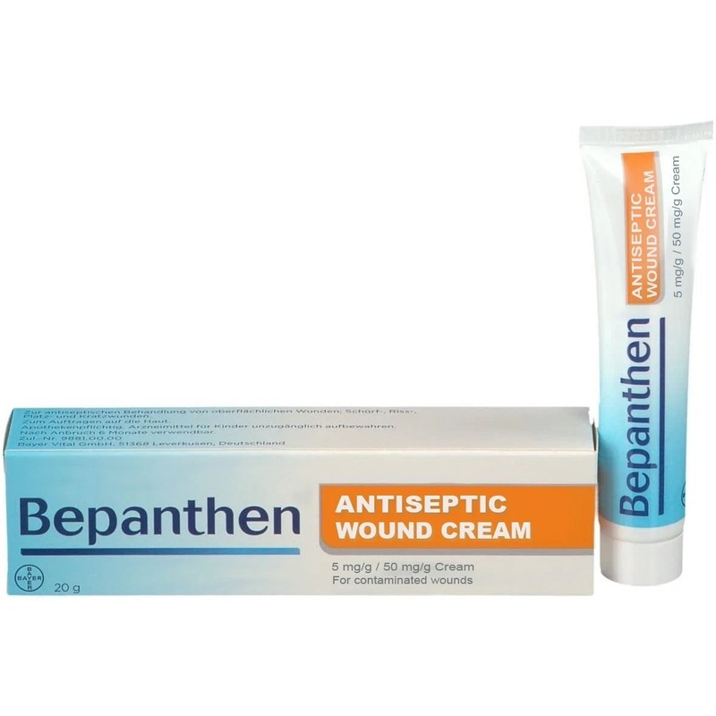 Bepanthen Antiseptic Wound Cream Disinfecting Small Wounds & Minor Cuts, 20g