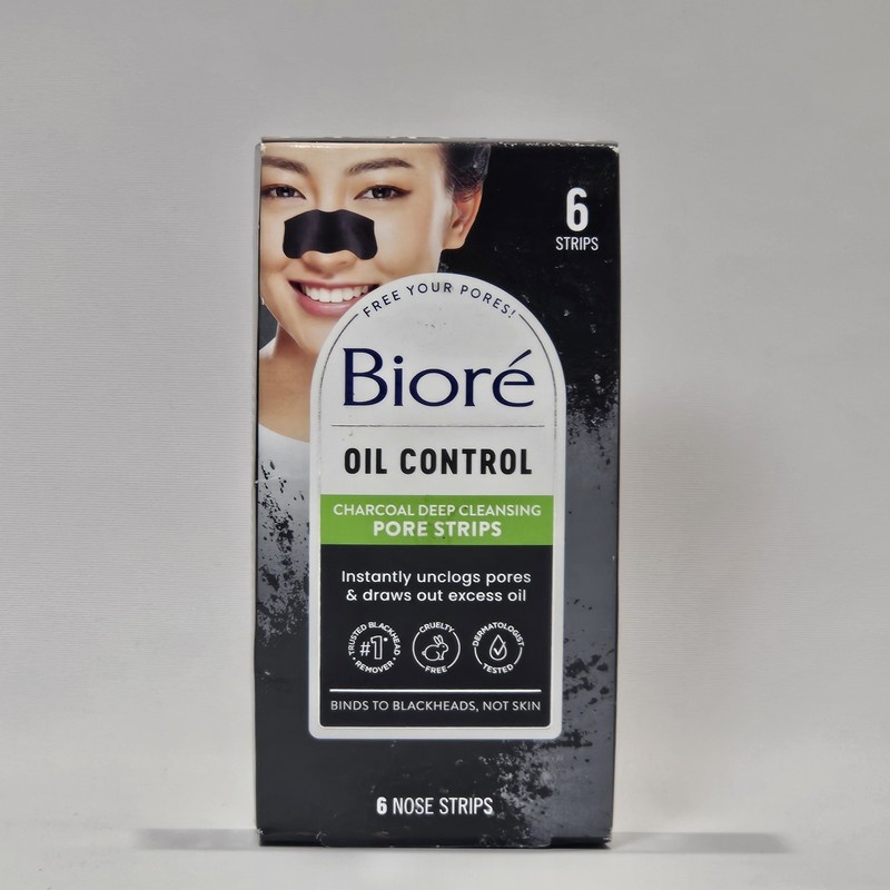 Bioré Charcoal Deep Cleansing Pore Nose Strips – 6ct