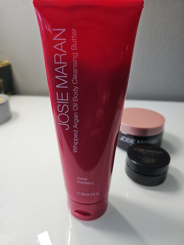 Josie Maran Set Of 3 Whipped Argan Oil Sweet Cranberry 8oz & 2oz gallery
