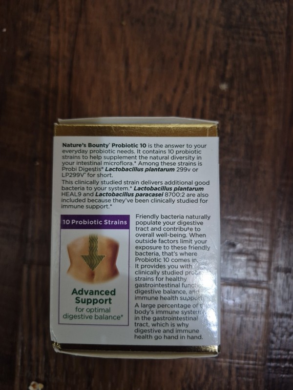 Nature’s Bounty Probiotic 10 Ultra Strength 30 Ct – Digestive & Immune Support gallery