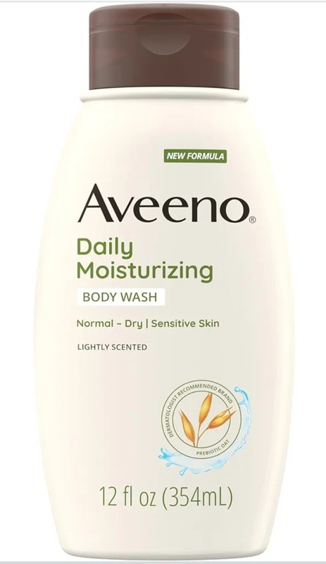 2 Aveeno Daily Moisturizing 18 fl. oz. Body Washes w Prebiotic Oat Light Scent gallery