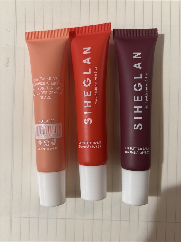 SIHEGLAN LIP BUTTER BALM Moisturizing CRYSTAL GLAZE 0.5 - Lot of 3 gallery