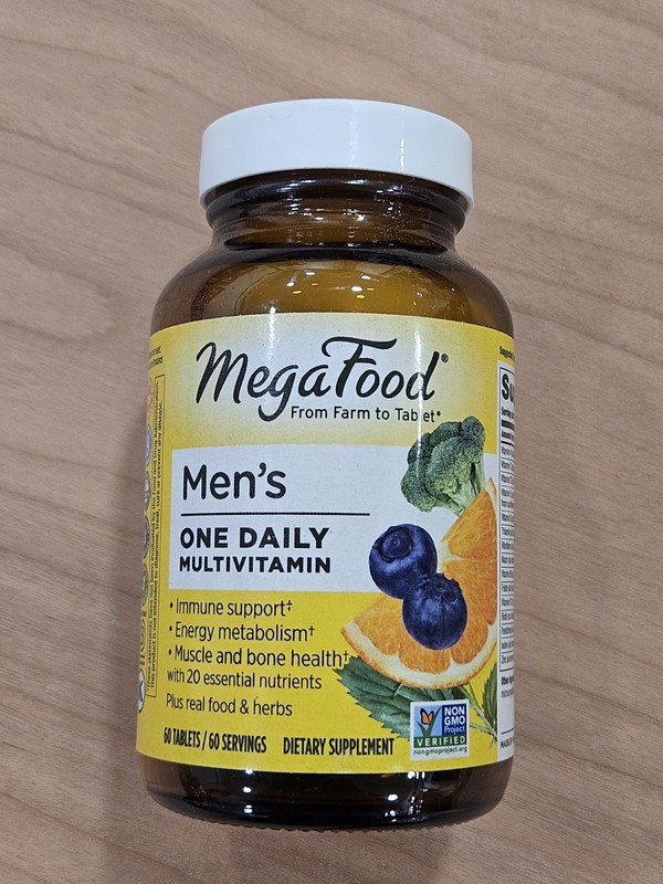 MegaFood Mens One Daily Iron Free 60 Tablets Dairy-Free Gluten-Free 10/2026 New