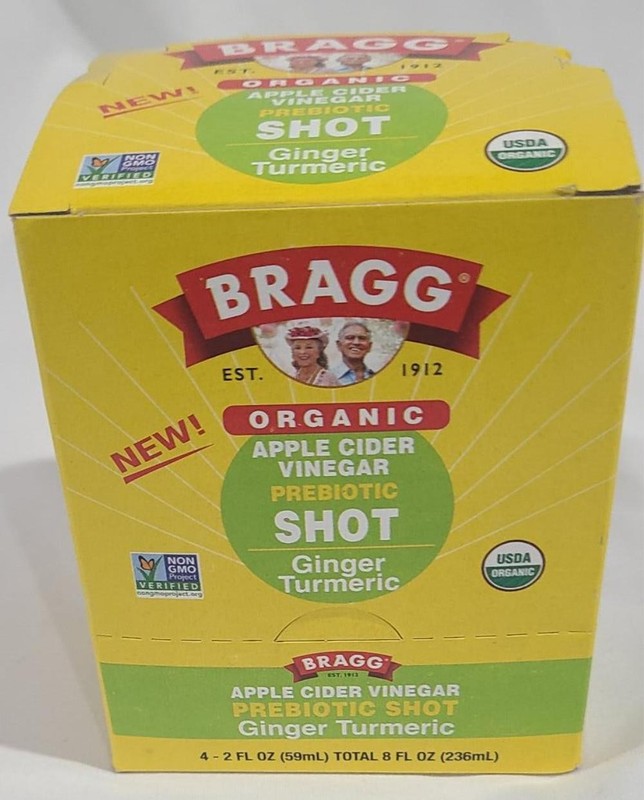 Bragg Organic Apple Cider Vinegar Shot 2 Oz ACV shot USDA Certified 4Pk PLS READ