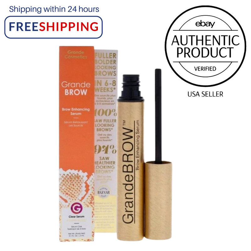 Grande BROW Enhancing Eyebrow Serum 3ML 0.1 fl oz 4 Month Supply US FREE SHIPPIN