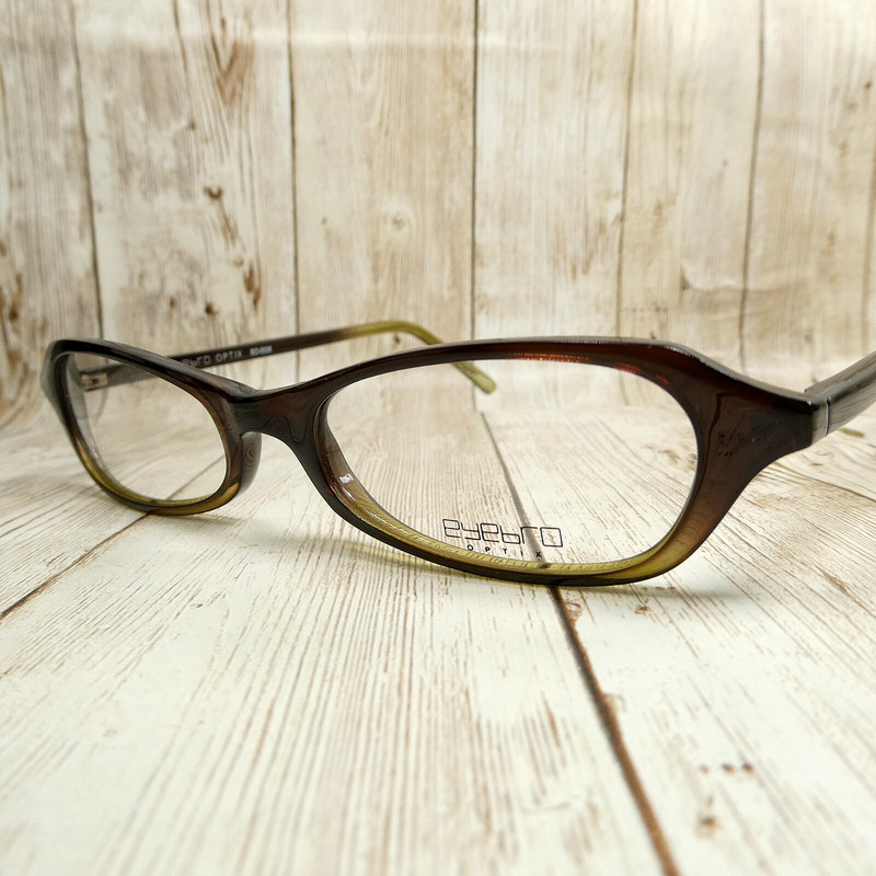 EyeBro Optix Green Fade Oval Eyeglasses FRAMES – EO-5028 49-18-140 NWOT NEW
