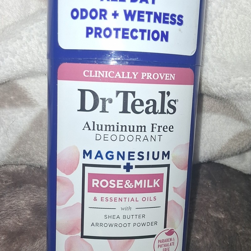 Dr Teal’s Magnesium Deodorant Stick Rose & Milk Aluminum-Free 2.65 oz