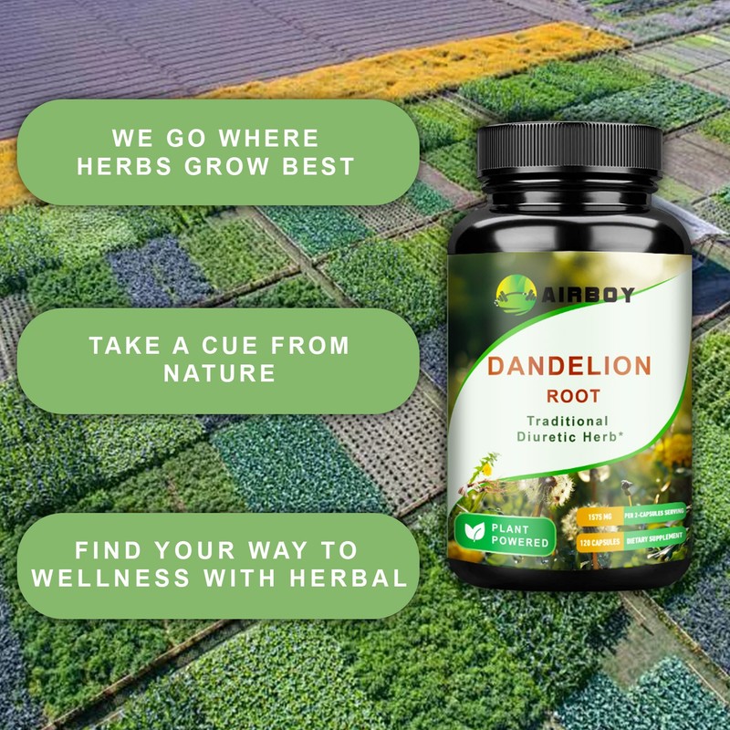 Dandelion Root 1575mg - Liver Kidney Health,Cleansing & Detox, Digestive Support gallery