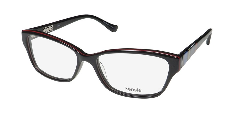 NEW KENSIE HAPPY EYEGLASS FRAME BLACK BK FULL-RIM WOMENS 50-14-130 SQUARE