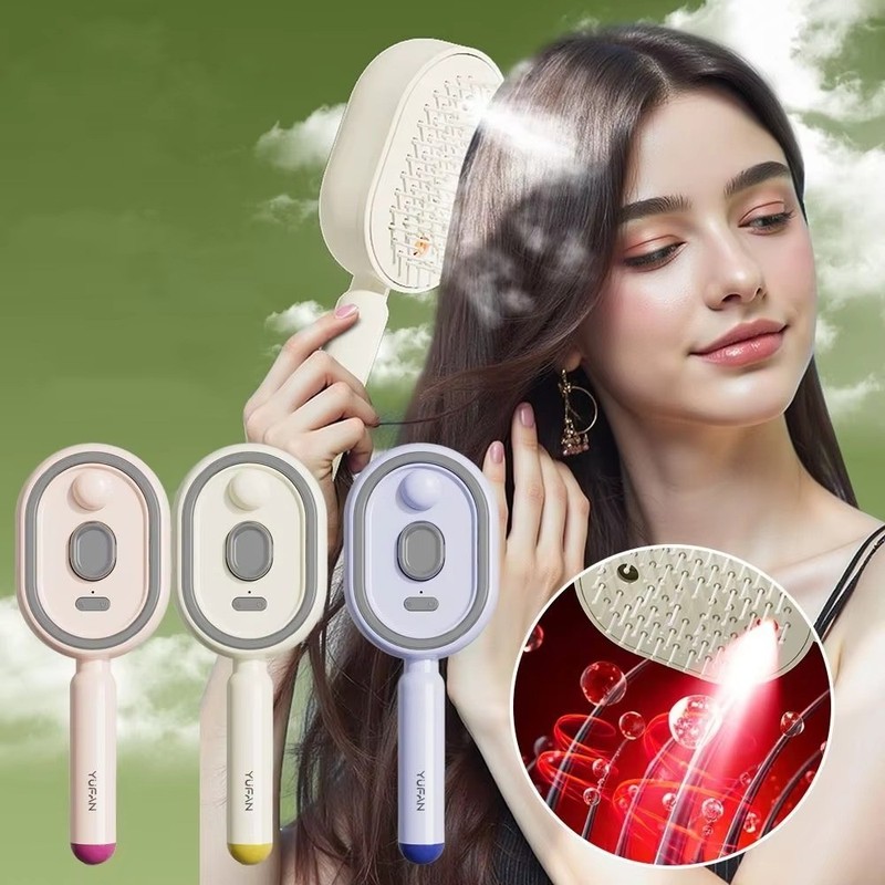 Electric Spray Massage Comb Anti-Static Self-Cleaning Hairbrush 21cm / 8.5″