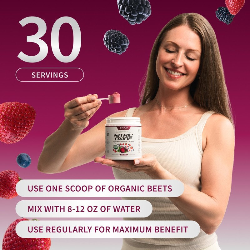Mixed Berry Organic Powder Beets Nitric Oxide Booster Circulation Superfood Jar gallery