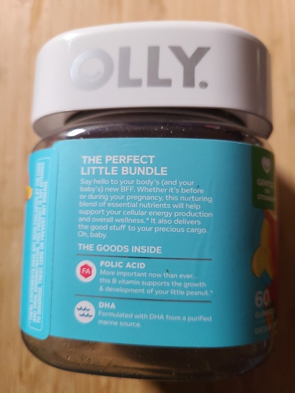 ✅️OLLY The Essential Prenatal Folic Acid + DHA - 60 Gummies Exp Oct 2026 gallery
