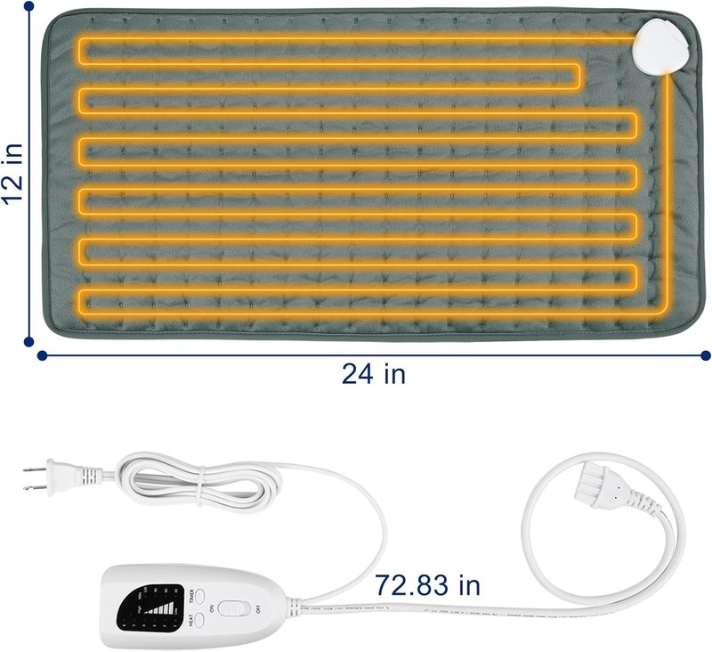 Electric Heating pad for Back Neck Shoulder Knee Arms Legs- Electric Heat Pad... gallery