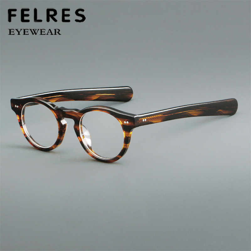 Acetate 136mm Frame Eyeglasses Men Women Premium Round Glasses Frames 2025 gallery