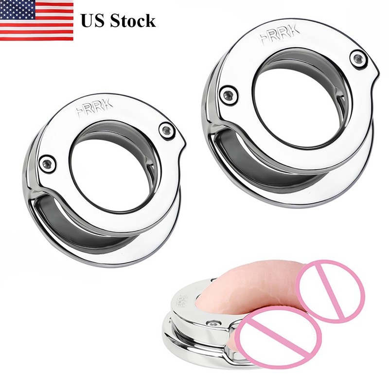 New Metal Chastity Device Small Double Ring Chastity Cage for Men Enhance
