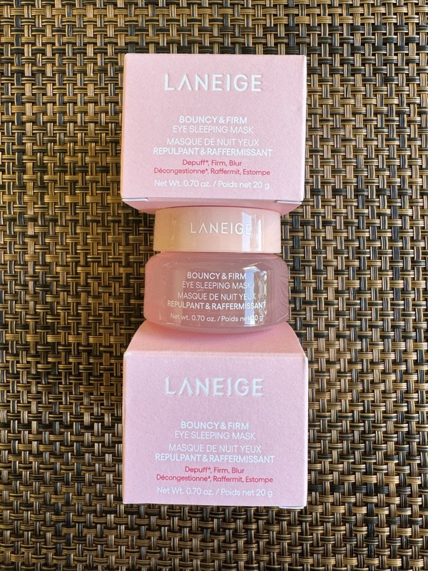 (2 pk.) LANEIGE BOUNCY & FIRM EYE SLEEPING MASK (0.70 oz./20 g. EACH): NIB
