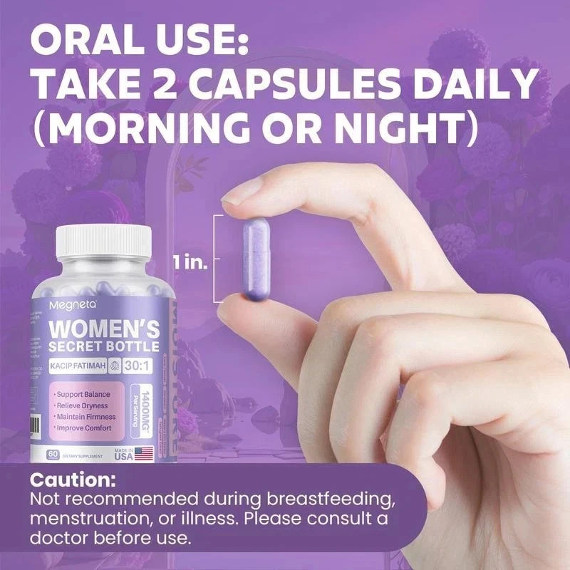 Women’s Secret Bottle Capsules - Natural Dietary Supplement - 60 Count gallery