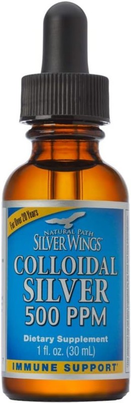 Colloidal Silver 500PPM, Amber Brown Liquid Immune Support, 1 Fl Oz Pack of 1 gallery