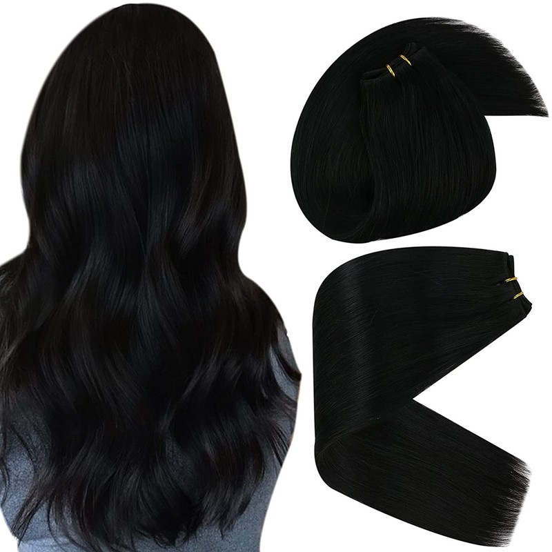 100g Weft Hair Bundles Sew In 100% Remy Human Hair Extensions Double Weave Thick