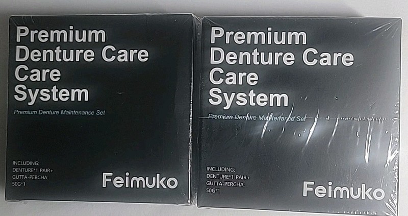 2 x NEW Feimuko Premium Denture Care System Maintenance Set 12/2028