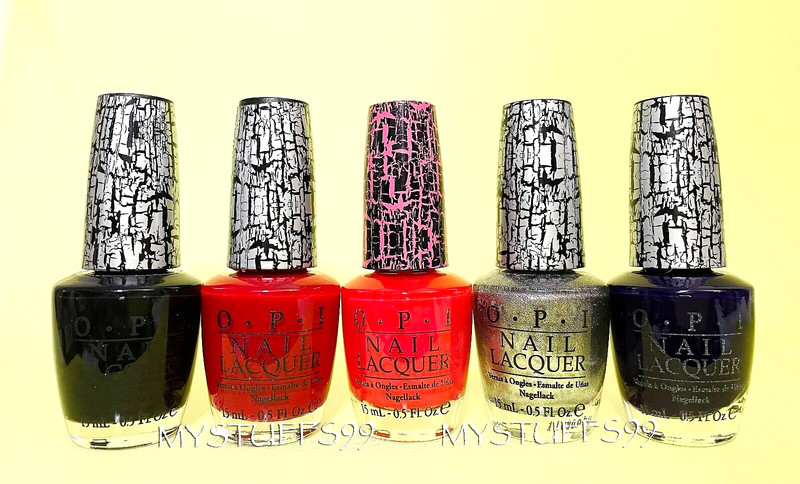 LOT OF 5 OPI Nail Lacquer “SHATTER” SEE DETAIL COLORS DESCRIPTION NEW FREE SHIP!