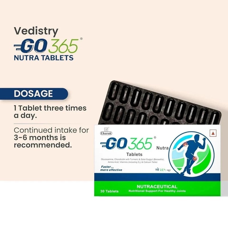 3 x Charak Nutra Tablets – Joint Pain, Flexibility & Bone Strength 90 Tabs gallery
