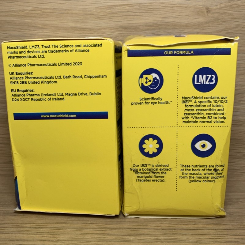 2 PACK Macushield Original+ Eye Supplement 90 Capsules Supports Eye Health 5/28 gallery