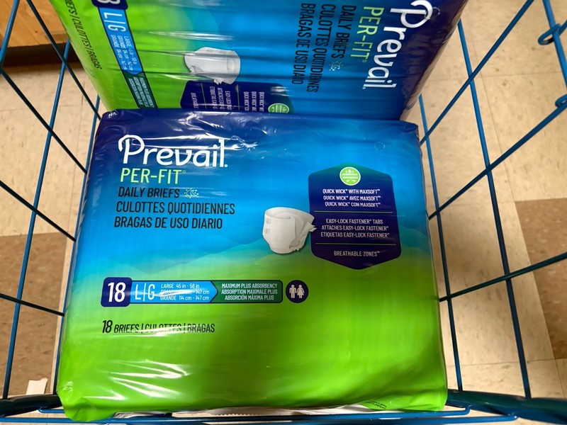 Prevail Per-Fit Adult Briefs Diapers With Tabs L Heavy Absorb 18 Ct X4 Packs/72