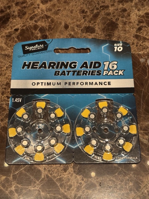 NEW Signature Hearing Aid Batteries Size 10 – Exp Aug 2027 (20 Batteries Total)