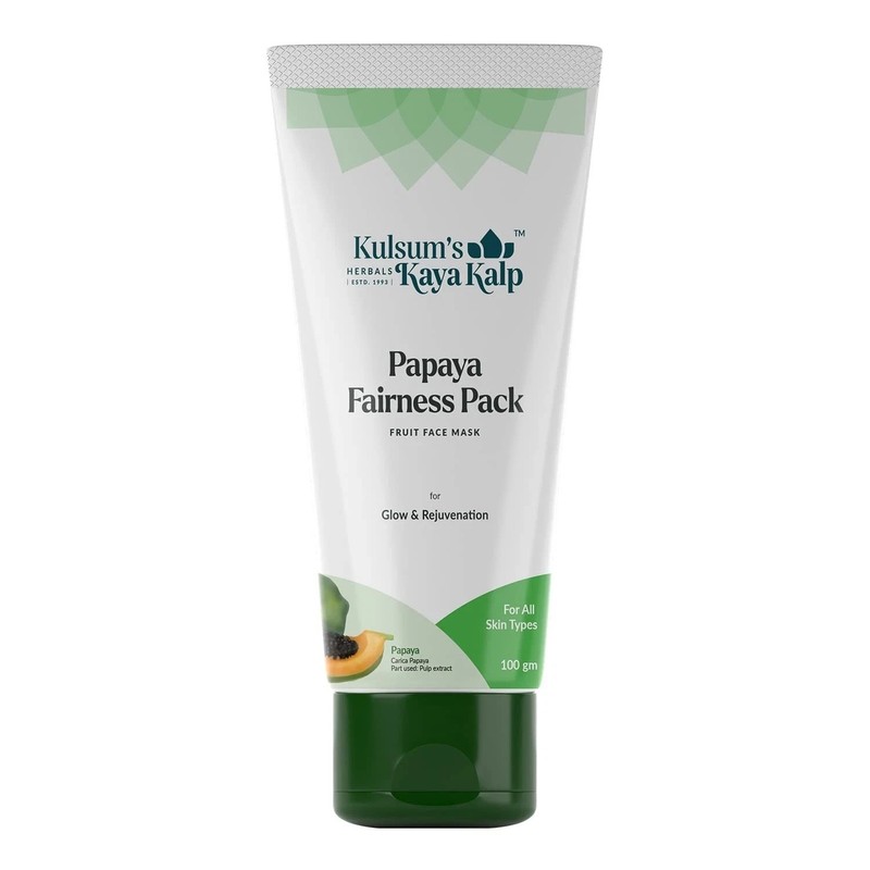 Kulsums Kaya Kalp Herbals Papaya Fairness Face Pack For Skin Glow 100g