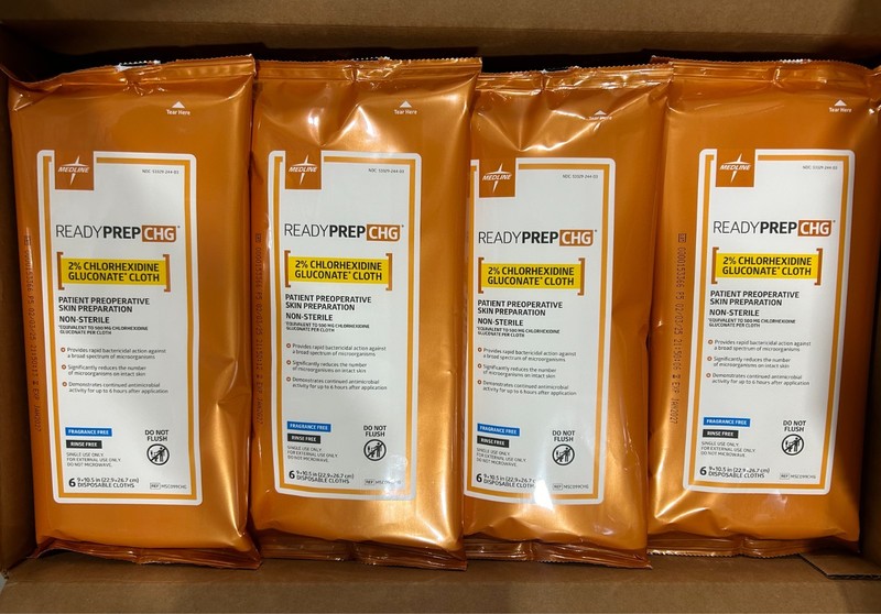 Case of 192 Medline ReadyPrep CHG 2% Chlorhexidine Cloth MSC099CHG – 32 Pks of 6