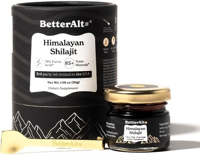 BetterAlt Pure Himalayan Shilajit Resin High Potency Gold Grade for Men⭐️⭐️⭐️⭐️⭐