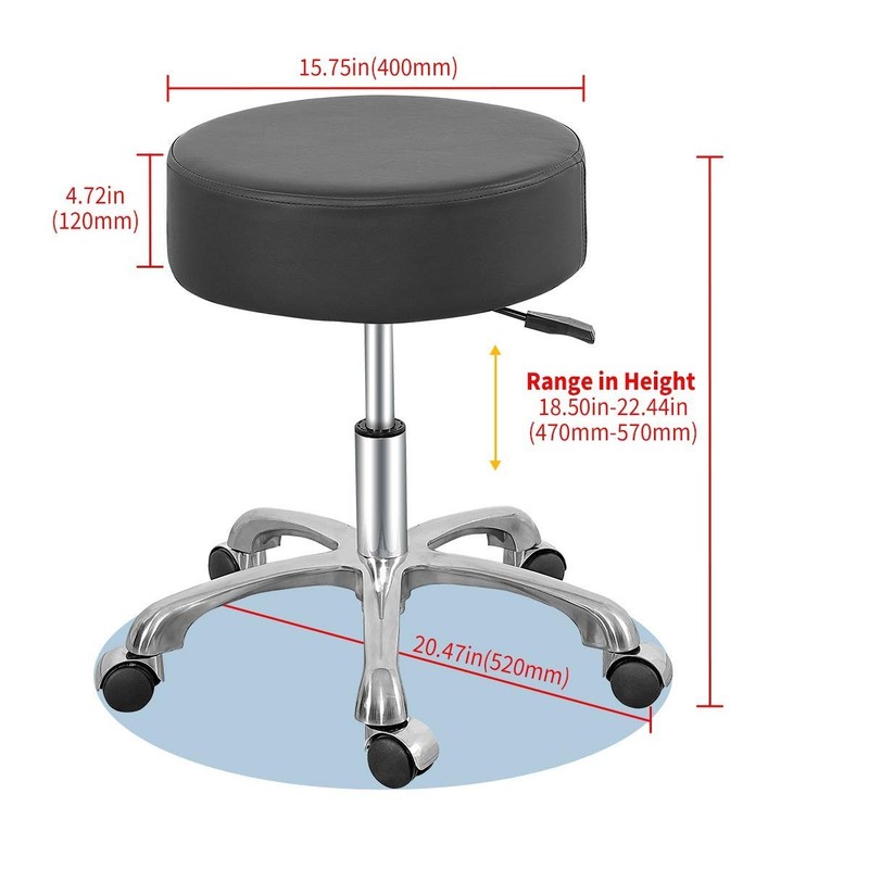 Lilfurni Swivel Rolling Stool Round Chairthick Sturdy Paddingadjustable Stool gallery
