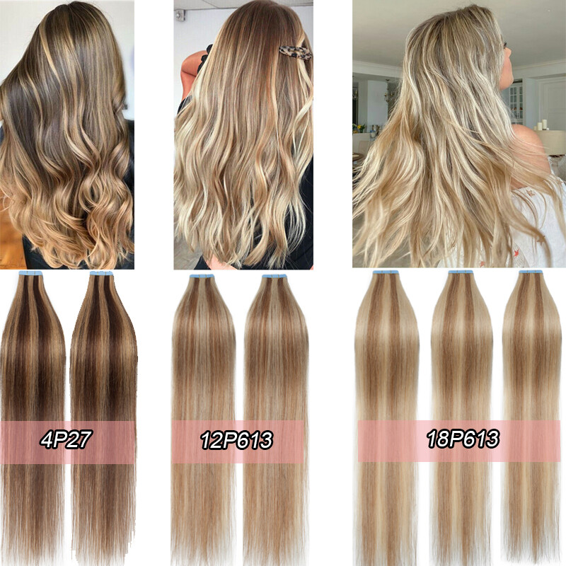 CLEARANCE 20-60pcs Thick Tape In 100% Real Human Hair Extensions Super Glue 150g gallery