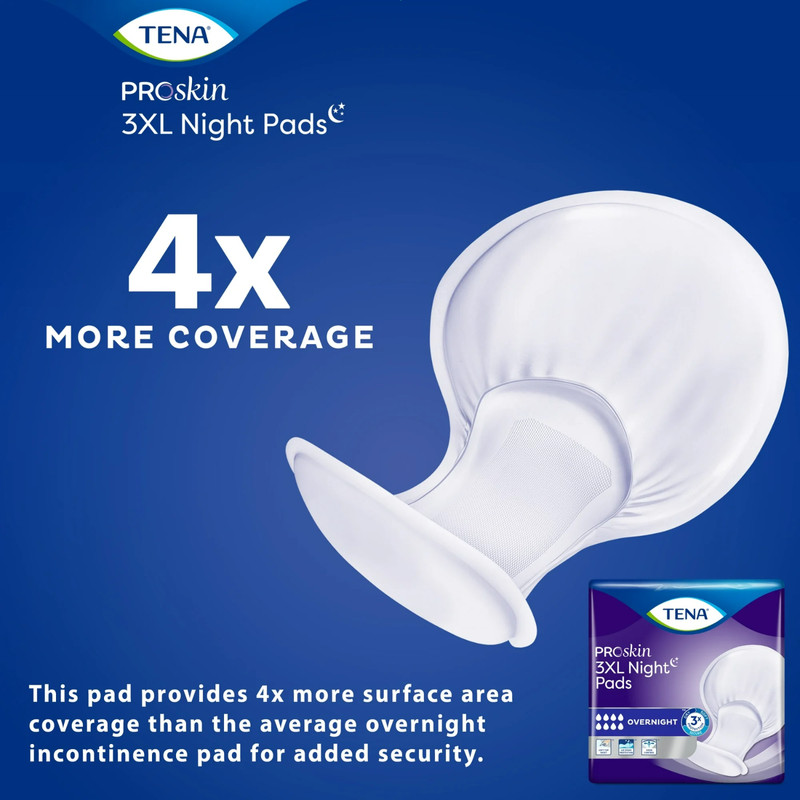 Tena ProSkin 3XL Incontinence Pads for Women & Men, Overnight Absorbency, 24 Ct gallery