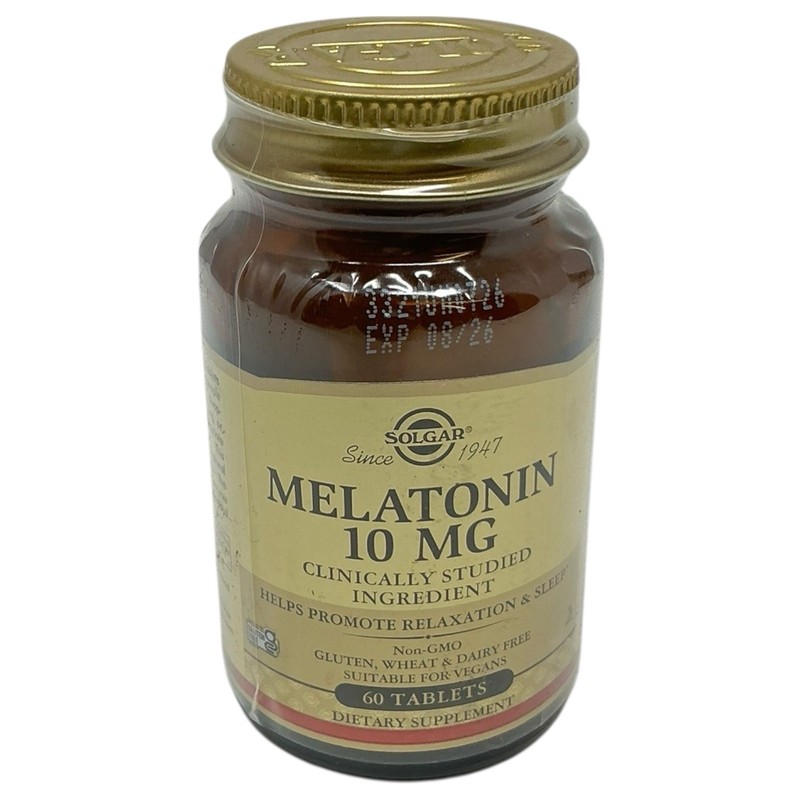 Solgar Melatonin 10 mg 60 Tablets, Support Sleep and Relax