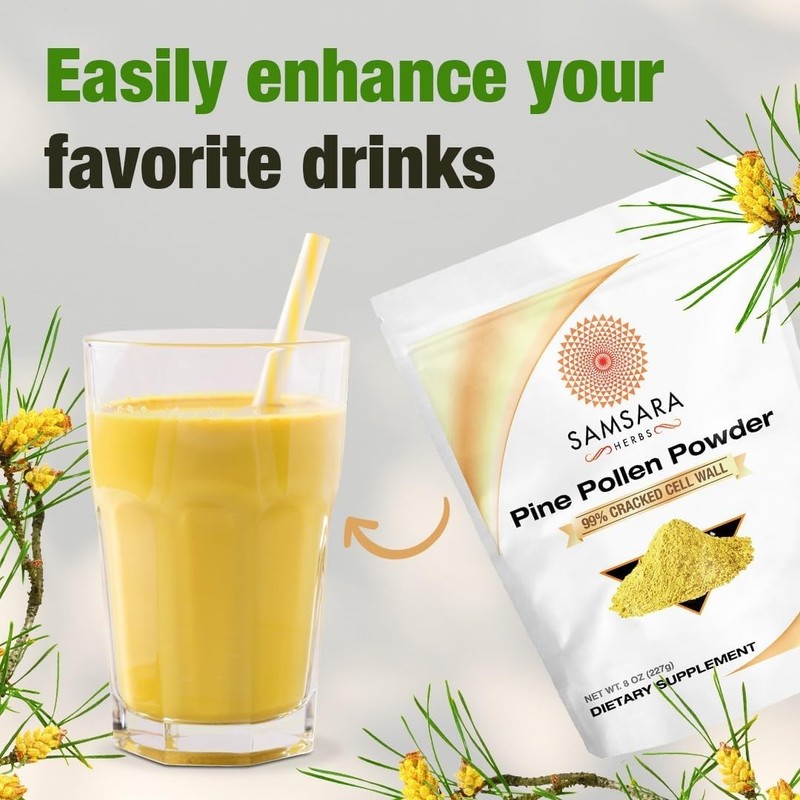 4oz Pine Pollen Powder - Non-GMO, , for Natural Energy & Longevity gallery