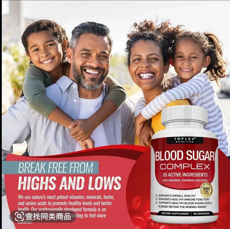 Blood Sugar Complex Supplement Supports Healthy Glucose Levels with Cinnamon, Ch gallery