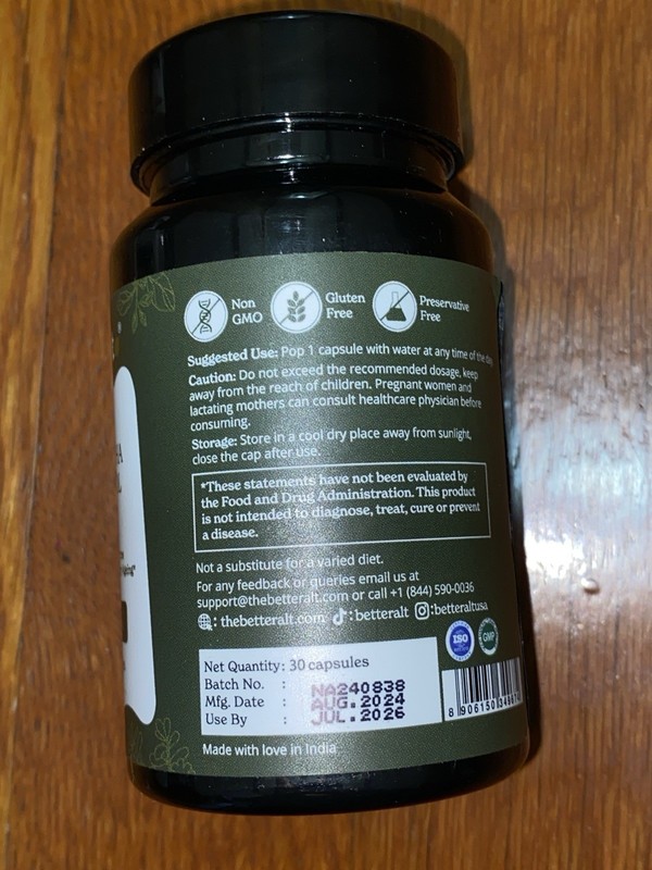 Better Alt NAD+ Capsules | with Ashwagandha Resveratrol Brahmi Ex 07/26 gallery