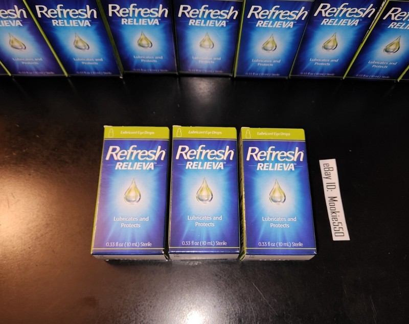 EXP 07/2025! 3 Box Lot REFRESH RELIEVA Lubricant Eye Drops 0.33 oz 10mL