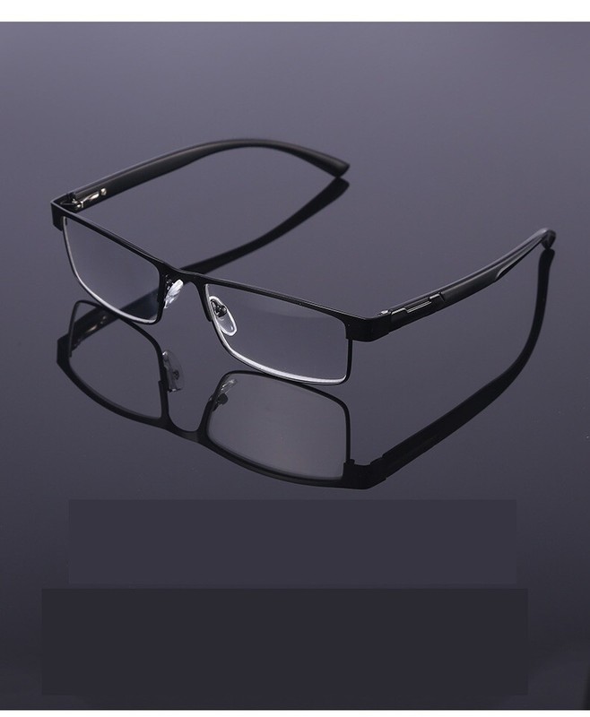 4 PK Mens Rectangular Blue Light Blocking Reading Glasses Spring Hinge Readers gallery