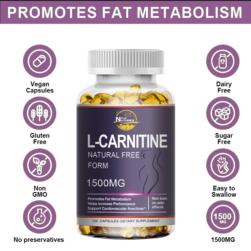 Acetyl-L-Carnitine 1500mg 120 Capsules Nervous System Health Antioxidant NON-GMO gallery