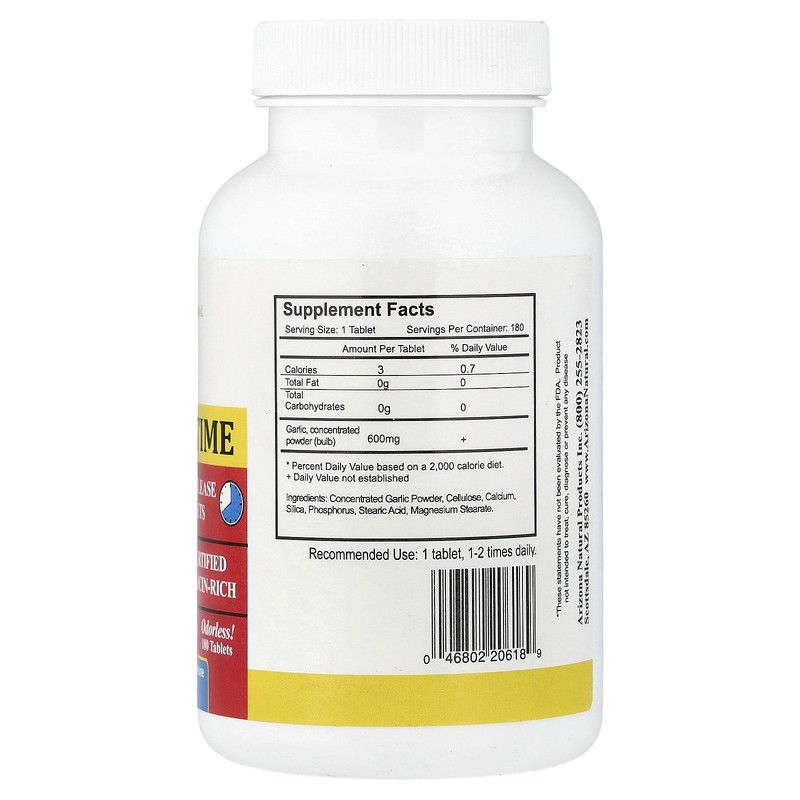 Garlic Time, 180 Tablets gallery
