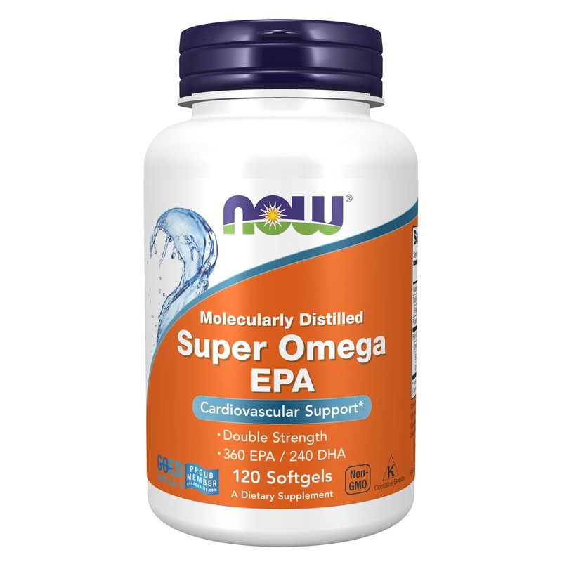 NOW Super Omega EPA Fish Oil Double Strength 120 Softgels, Cardiovascular