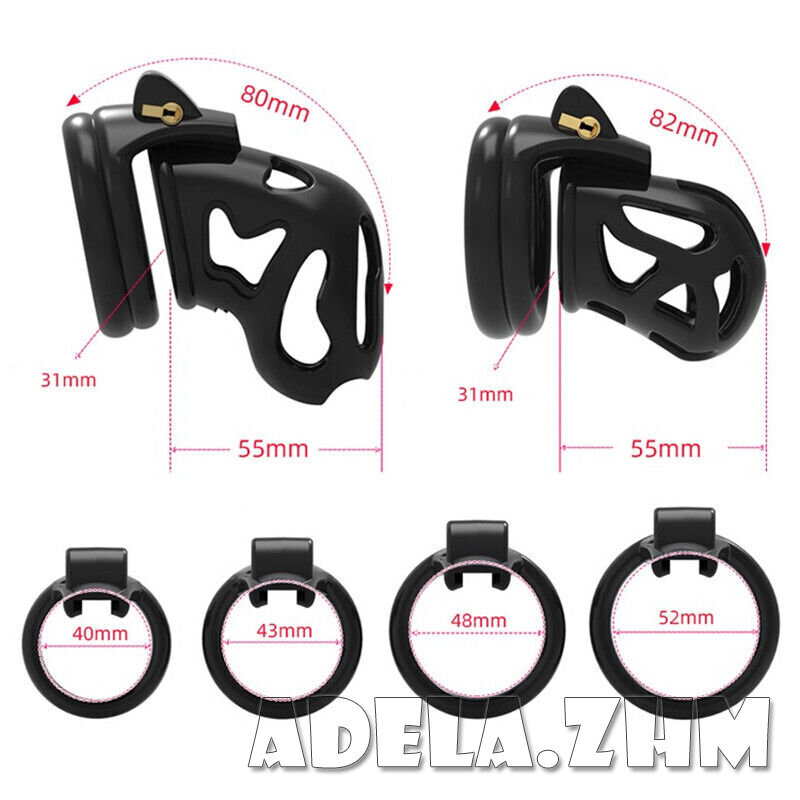 New Plastic Male Chastity Device Black Resin Cage for Men Standard Locking Belt gallery
