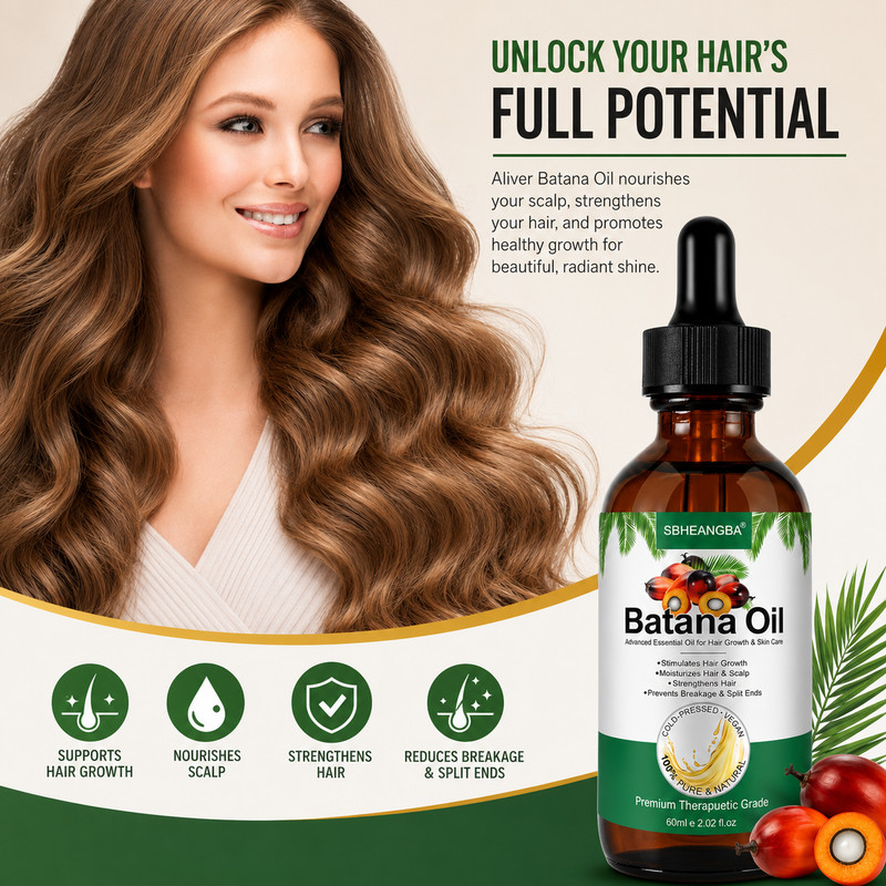 Batana Oil Hair Growth Treatment Organic Natural Scalp Care Men Women 60ml gallery